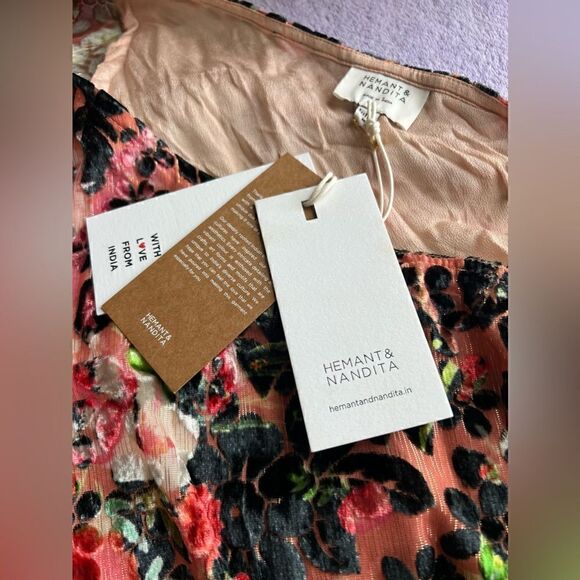 HEMANT AND NANDITA NEW WITH TAGS HN-VEENA-605 DRESS IN BLACK SIZE MEDIUM - Picture 8 of 8